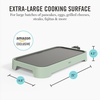 image:imageMartha Stewart 12 x 22 Electric Griddle XL Ceramic NonstickFlat Top Cooking Surface Adjustable Temperature Dial Drip Tray Dishwasher Safe 1500W Fast Even Heating Pancakes amp Eggs Linen CreamHoneydew Green